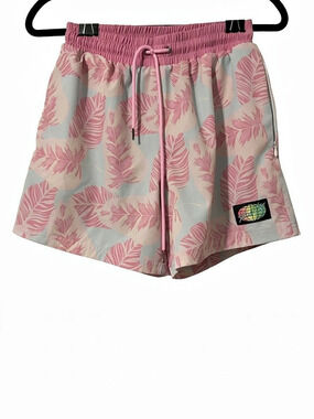 Slunks Y2K Volleyball - Athletic - Swim Trunks Pink & Blue XS Like New